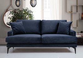Atelier Del Sofa Papira Sofá de 2 plazas - Azul marino